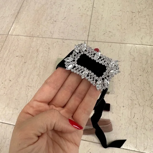 Fallon Jewelry Set of 3 Velvet Choker with Crystal Buckle - Picture 14 of 16